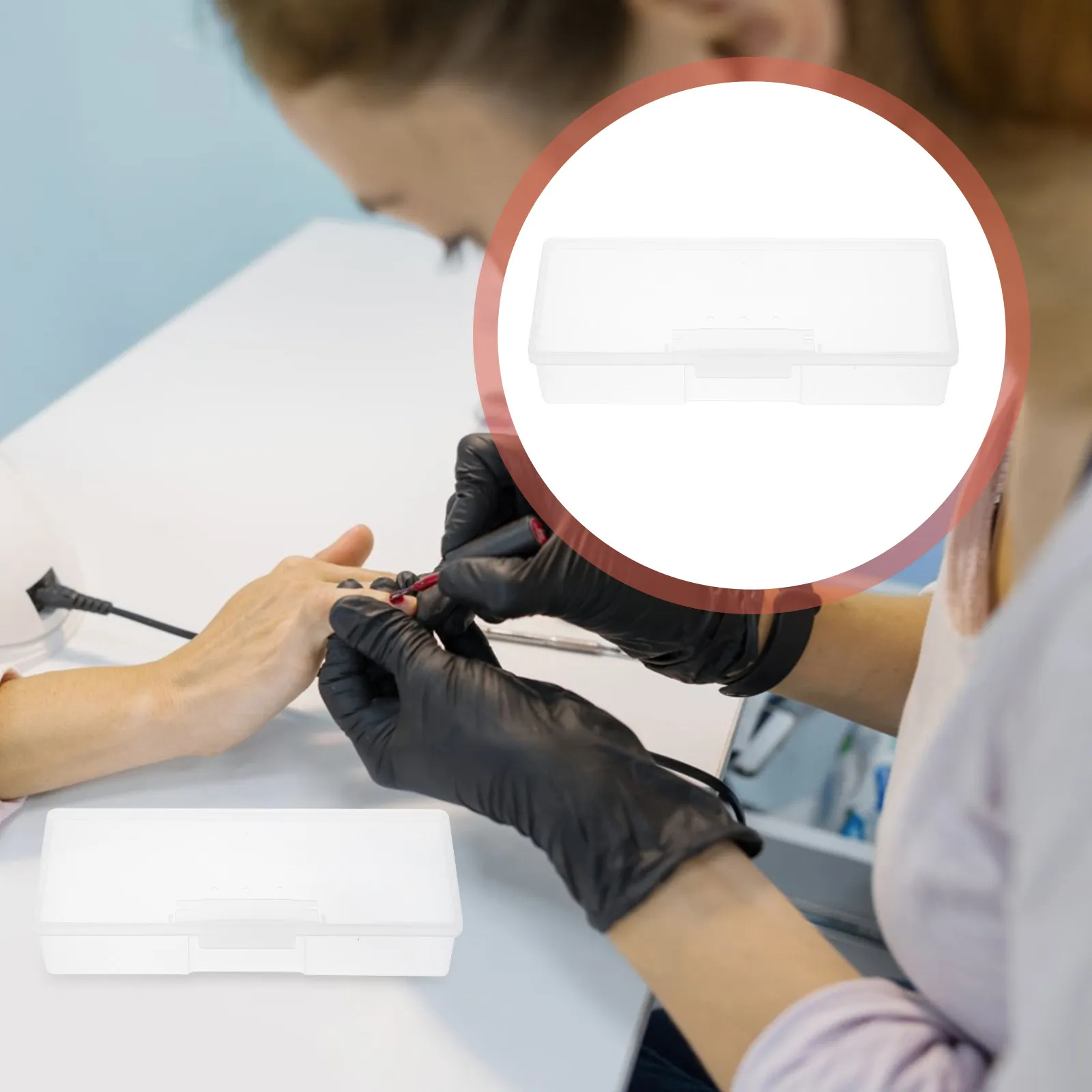 

5Pcs Nail Art Storage Box Transparent PVC Organizer for Jewelry Coins Buttons Makeup Tools Home Desktop Tidy Multifunctional