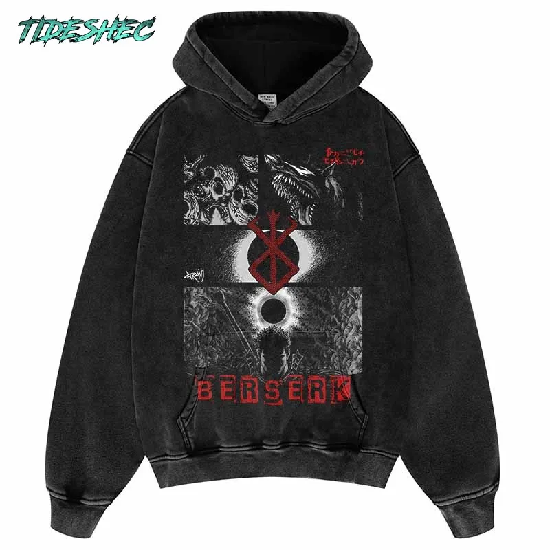 2024 Hip Hop Sweatshirt Vintage Hoodie Men Streetwear Guts Graphic Hoodie Harajuku Cotton Japanese Anime Hoodies Pullover JFCQ03