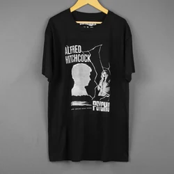 Alfred Hitchcock Psycho T-Shirt Horror Movie The Birds Rear Window Vertigo Men Summer Cotton Tee Shirt