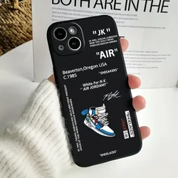 Case for iPhone 15 14 13 12 11 XSM X XR 6 7 8 Plus Waterproof Soft Case Black White Air Case Full Protect Case iPhone 12