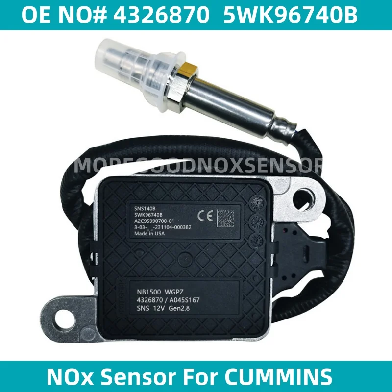 

4326870 5WK96740B Original New Nitrogen Oxide NOx Sensor For Cummins 11.9L 15L ISX15 For Kenworth T680 Peterbilt 567