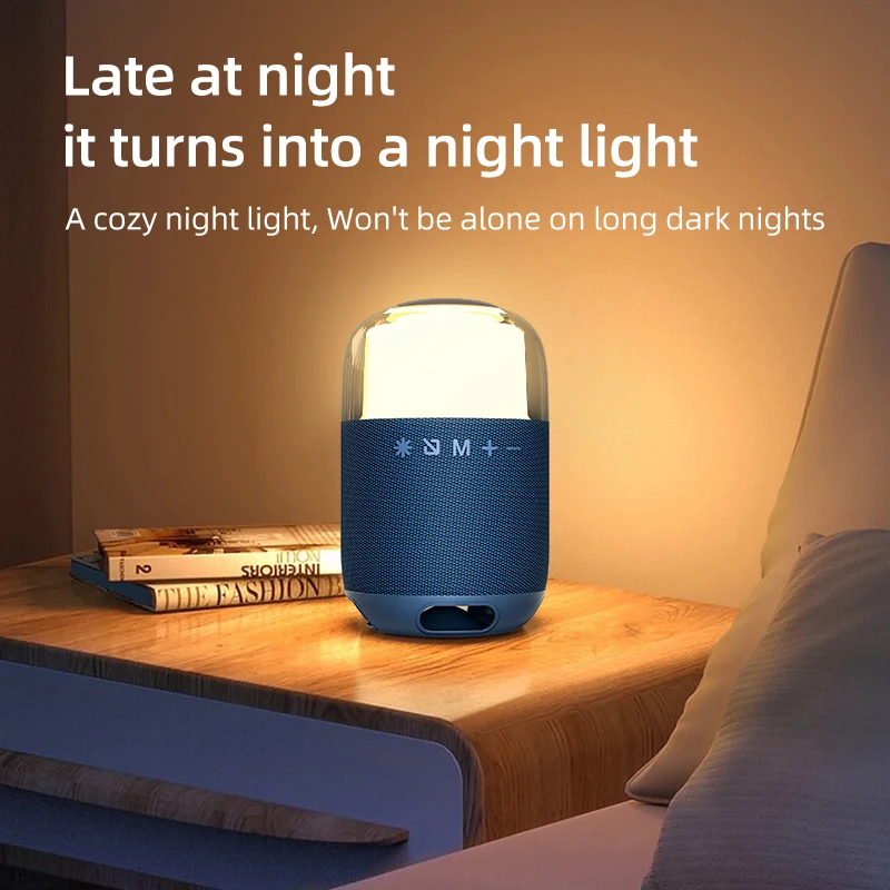 2024ใหม่ลำโพงบลูทูธไร้สาย RGB เสียงสเตอริโอซับวูฟเฟอร์กลางแจ้งแบบพกพาผ้ากันน้ำเครื่องเล่นเพลงขนาดเล็ก