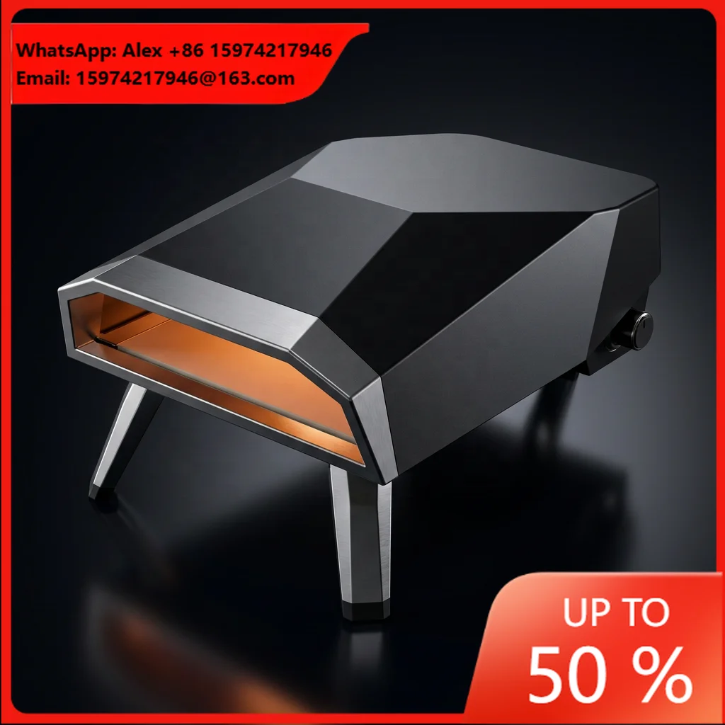 Portable Outdoor Gas Pizza Oven 12 Inch Stainless Steel Propane Pizza Maker With Stone For Garden Backyard Camping Party