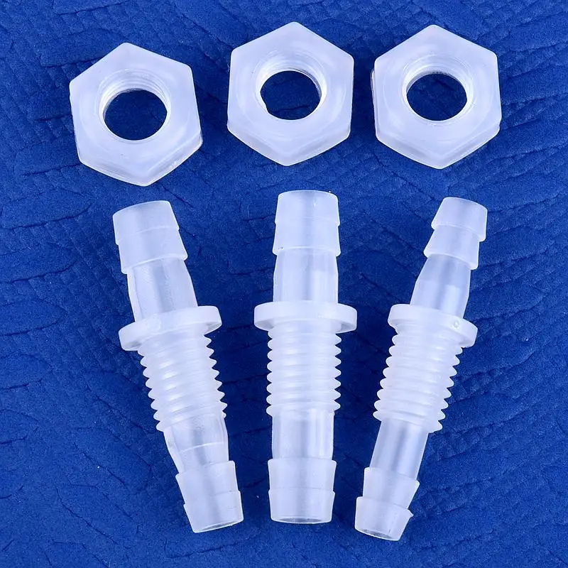 

5~200Pcs Hex Nut M6~M10 To 3~8mm PP Pagoda Direct Connectors Aquarium Tank Air Pump Adapter Garden Irrigation System Hose Joints