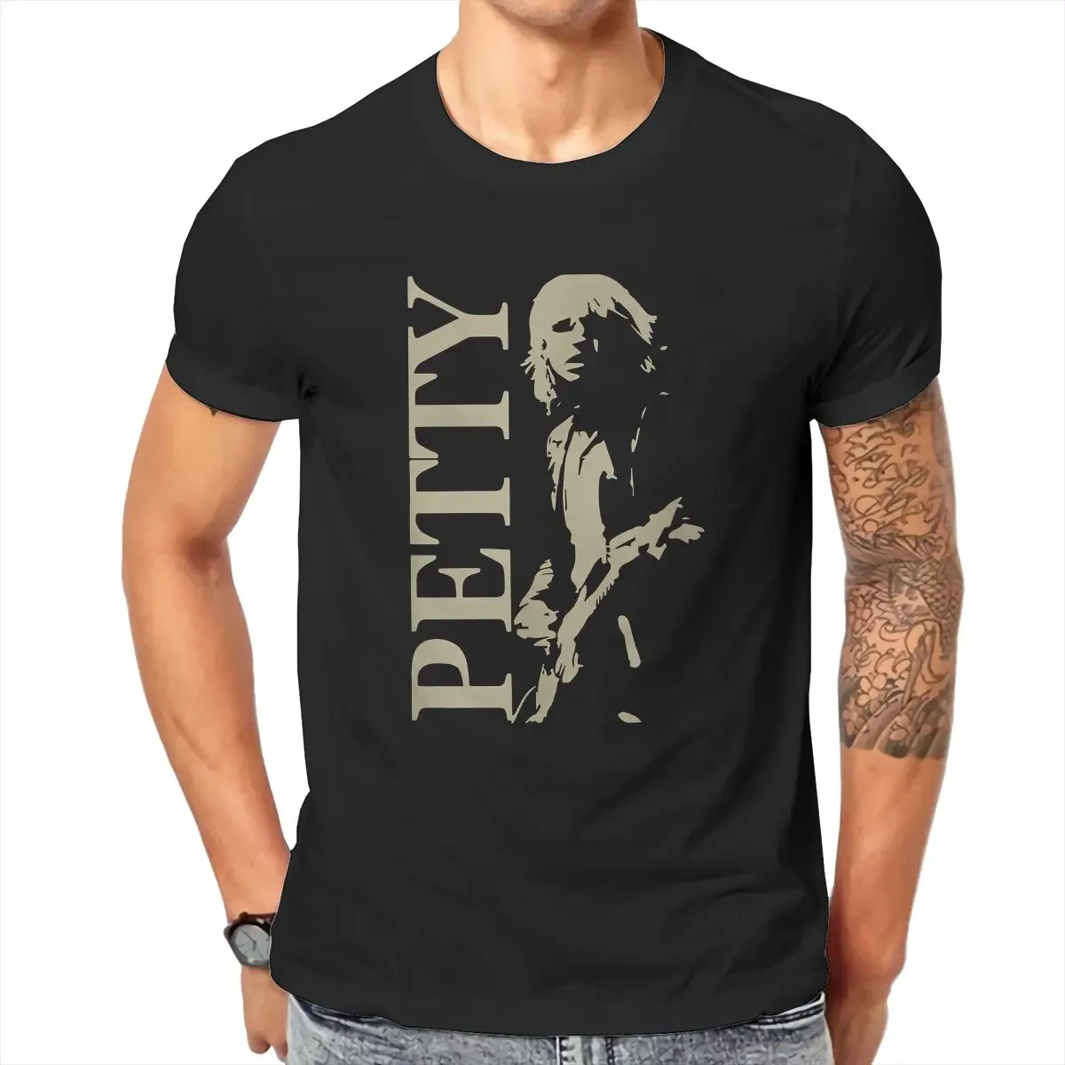 

Креативная мужская футболка Some_of_us_Grew_Up_Listening_to_Tom_Arts_Petty_Country_Music Базовая футболка с круглым воротником OutdoorWear