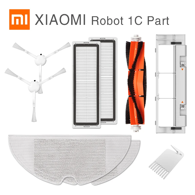 Original Xiaomi Mijia 1C sweeping and mopping robot vacuum cleaner accessory kit kit side roller HEPA filter main brush mop