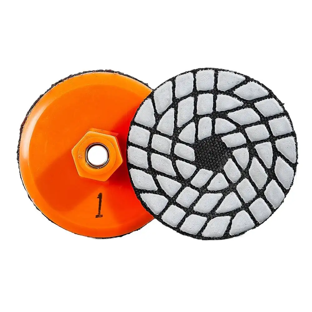 80mm 4 Steps Dry Polishing Pad Grinding Disc Thickened Integrated For Granite Marble Granite Concrete Abrasive Sanding Disc