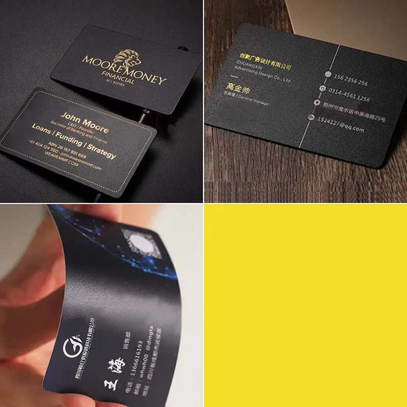 Custom PVC Business Cards Plastic Waterproof Cards Personalized Design Round Corner Business Custom Frosted PVC Business Cards