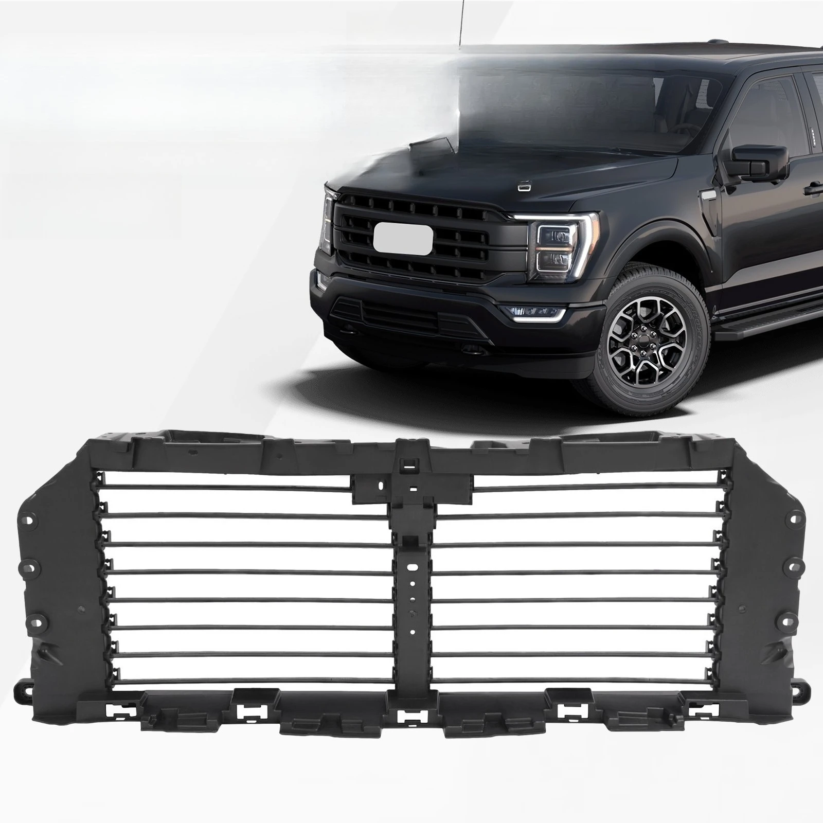 

Fit For 2021-2025 Ford F-150 Upper Radiator Grille Air Shutter Control W/o Motor