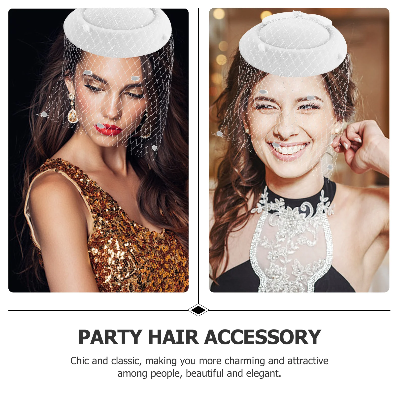 مجموعة واحدة من قبعة علوية كلاسيكية وقفازات من الدانتيل، إكسسوار أنثوي رشيق للتصوير الفوتوغرافي وحفلات الشاي وأحداث الكنيسة