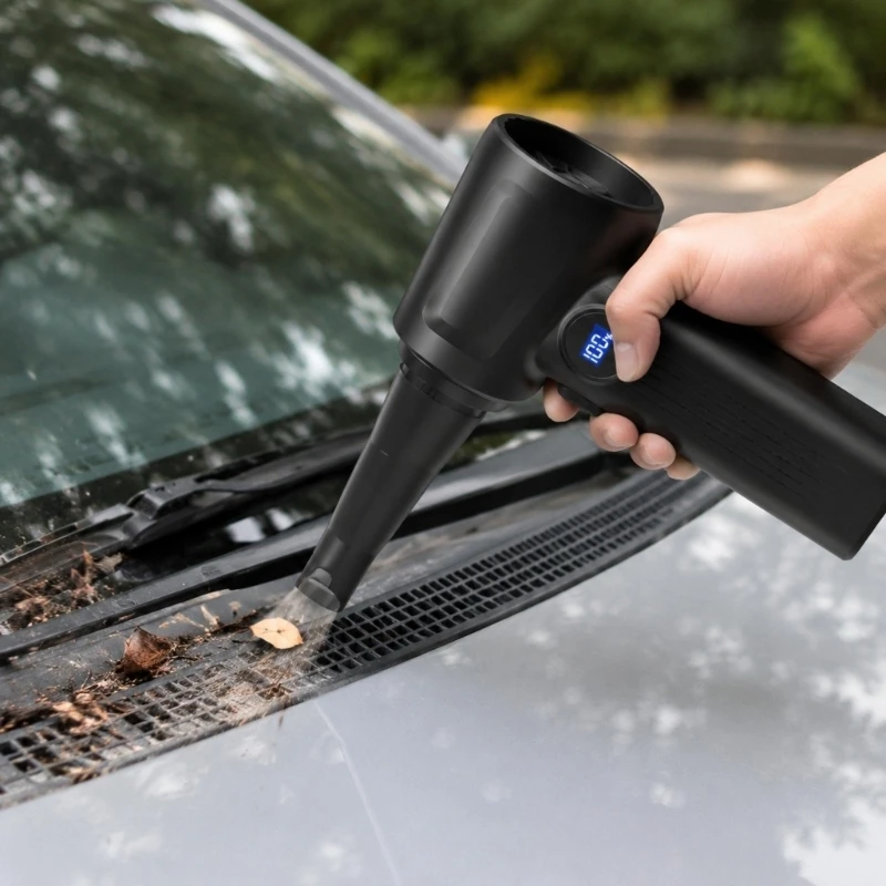 Rechargeable Blower and Suction Tool with Handle-Mounted Control