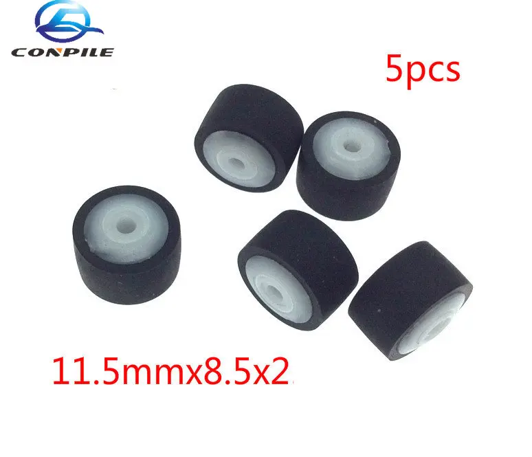 

5pcs 11.5mmx8.5x2 pinch roller for cassette deck tape recorder player