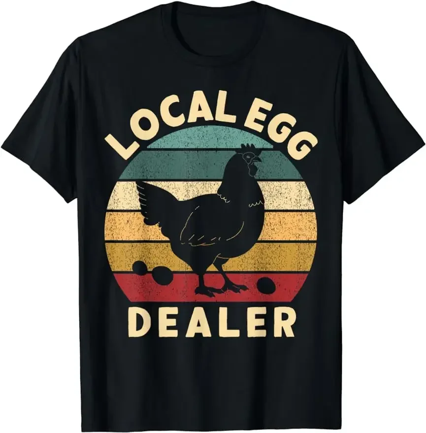 Retro Vintage Local Egg Dealer Farmer Creative Chicken Egg Printed T-Shirt Women Summer Short Sleeve Tops TShirt Casual Clothing