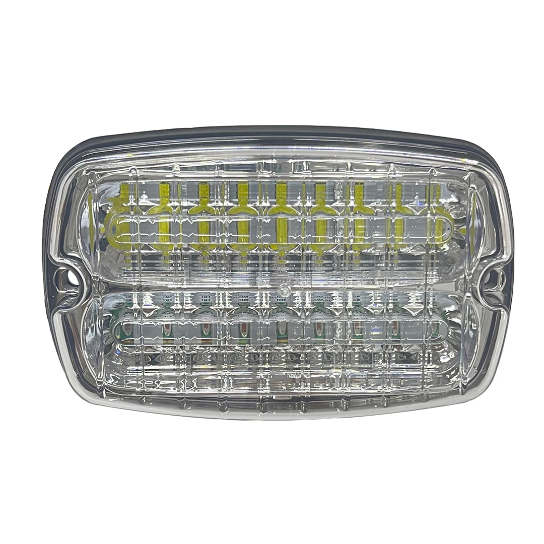 CE Approval Jinzheng M18 6x4 Inch Dual Color 12VDC/24VDC Strobe Light New Ambulance ATV Truck Light in stock