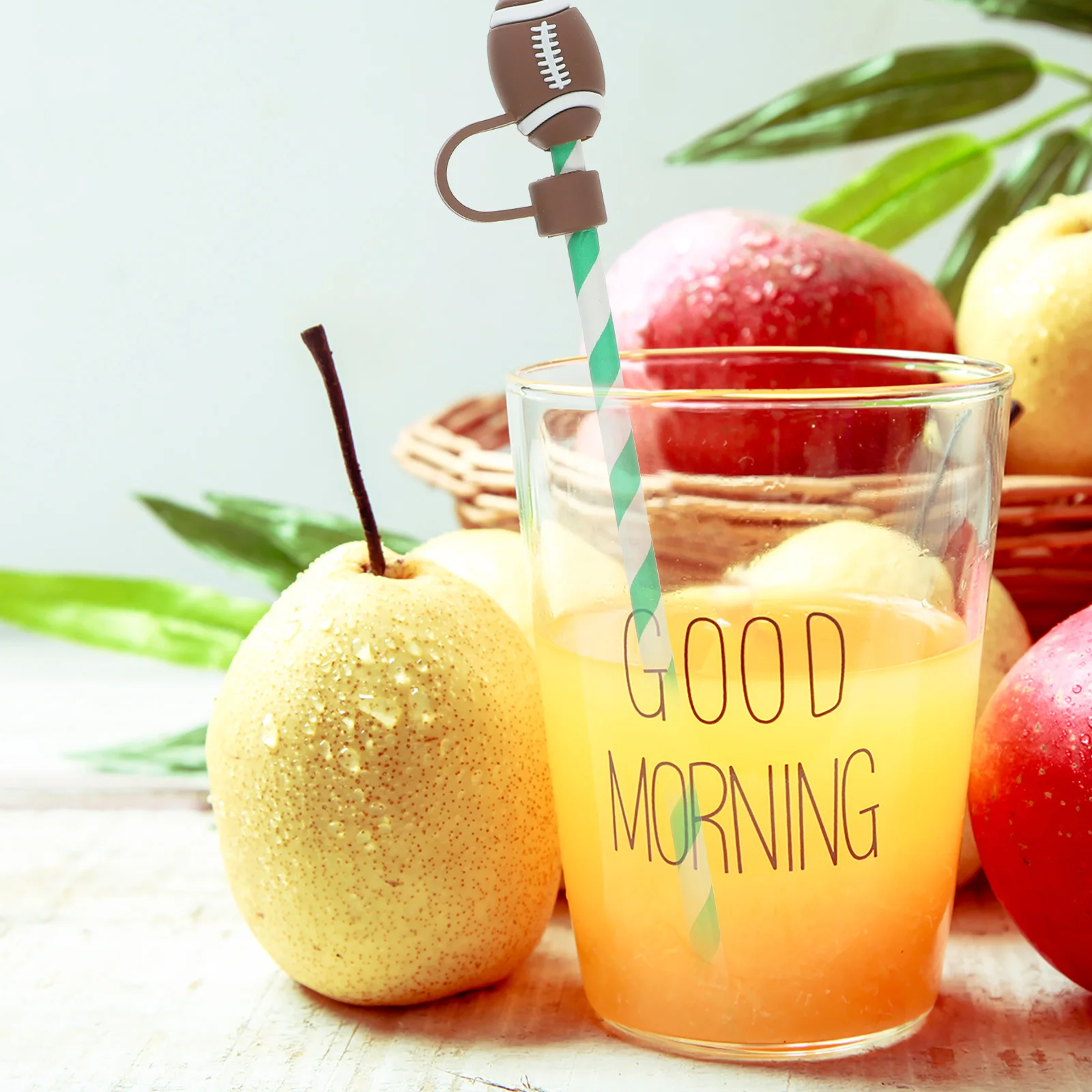 

4 шт., чехлы для соломинки, милые соломинки для питья, многоразовая пылезащитная заглушка для украшения стаканов, легкая уплотнительная защитная соломинка