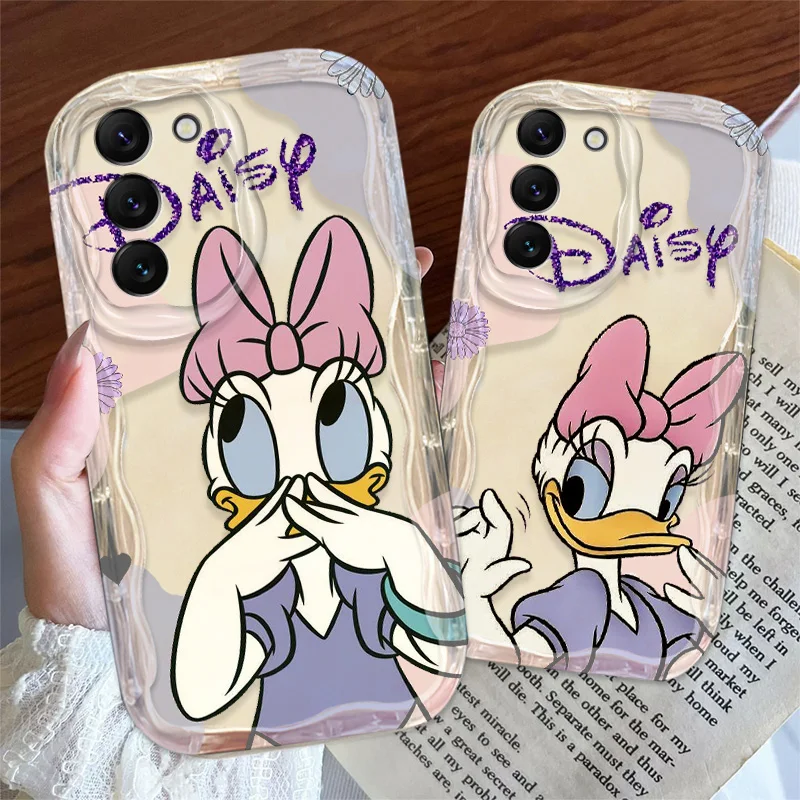 Disney Donald Duck Daisy Cartoon Phone Case For S21 S23 S24 Ultra Plus FE A55 A35 A25 A05S A54 A53 A52 A33 A32 Wave Oil Cover