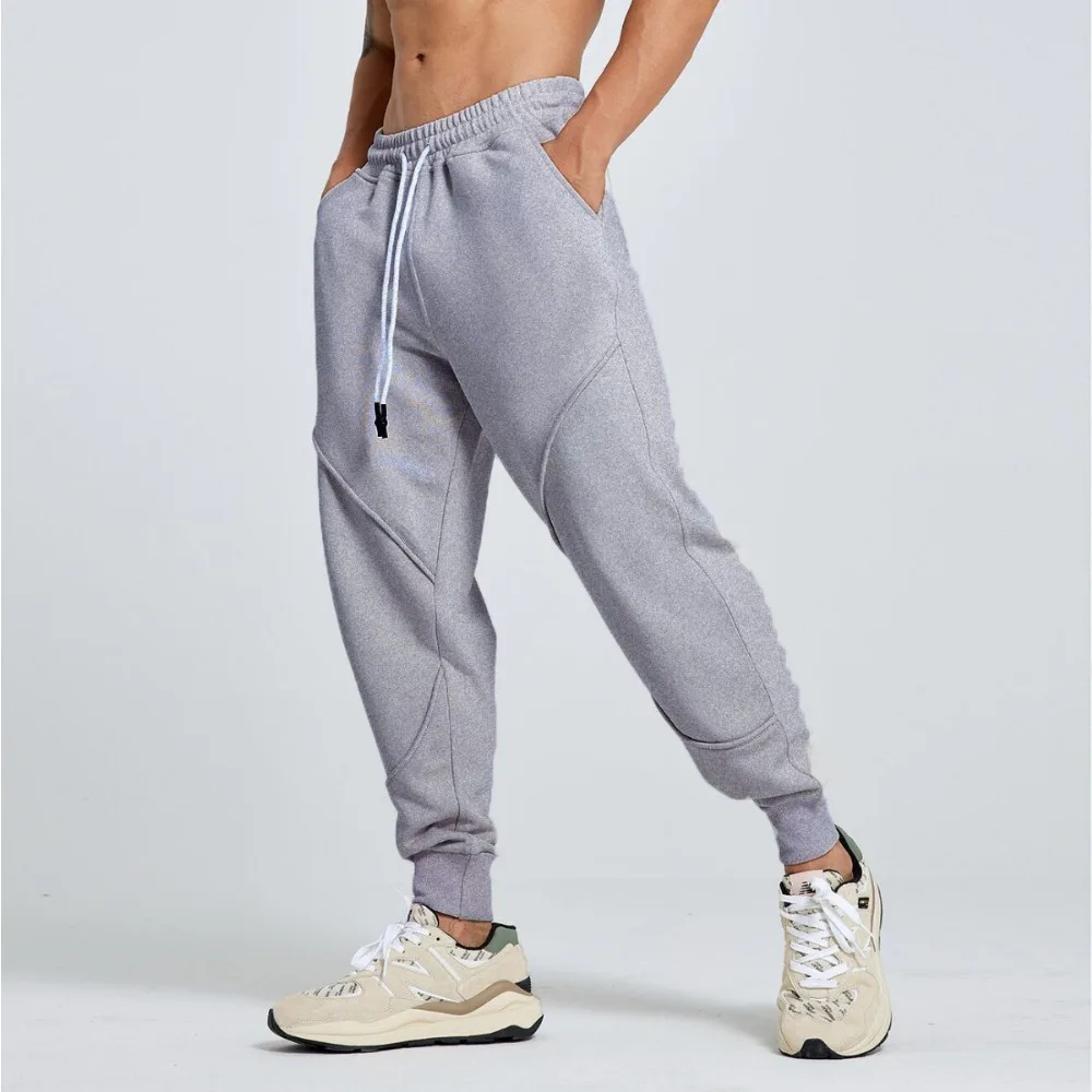 Squat Splicing Sports Pants Men's Invisible Open Crotch Outdoor Sex Loose Casual Sweatpants Running Training Fitness Trousers