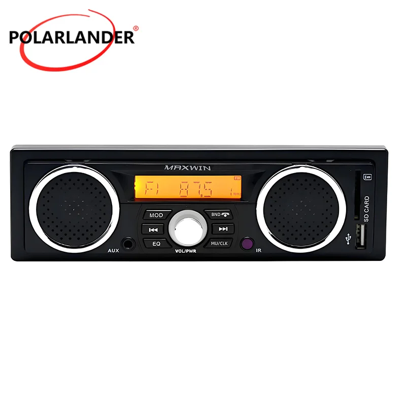 Built-in 3 Speakers Audio Playback 1 Din Car radio MP3 Audio Player Bluetooth Hands-Free Stereo FM  Supports USB SD AUX