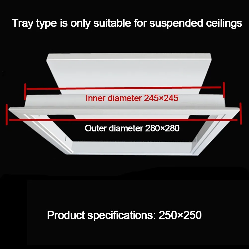 Useful Aluminum Alloy Access Panel Easy-Snap Removable Inspection Hole Opening Flush Inspection Port Hatch Decoration Universal