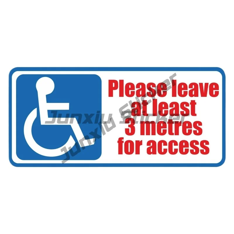 

Disabled Please Leave 3 Meters for Access Vinyl Wall, Car, Van Decal Sticker