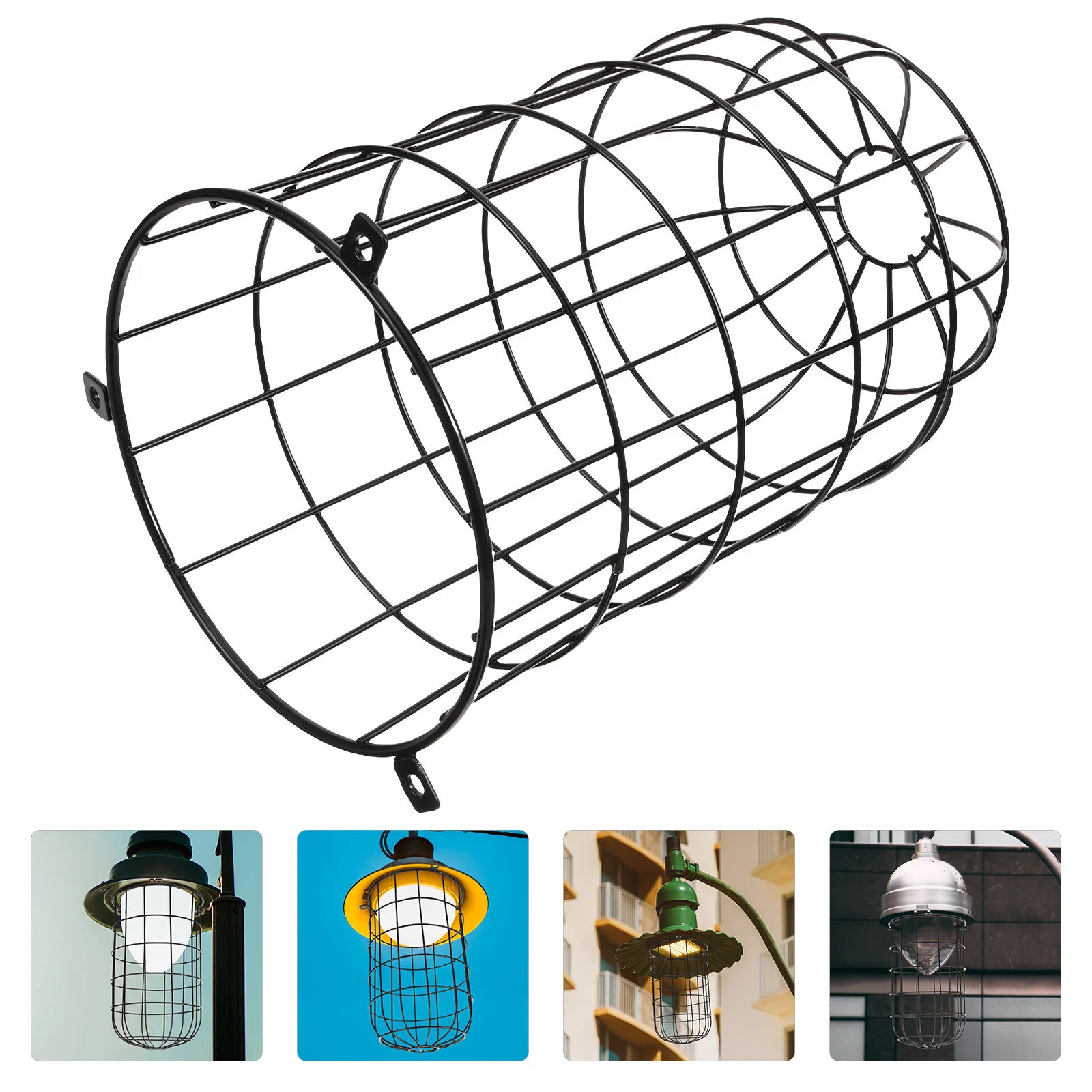 

Iron Lampshade Frame Explosion-Proof Lamp Shade Ring Bracket for Vintage Pendant DIY Lamp Projects Vintage Bulb Guard