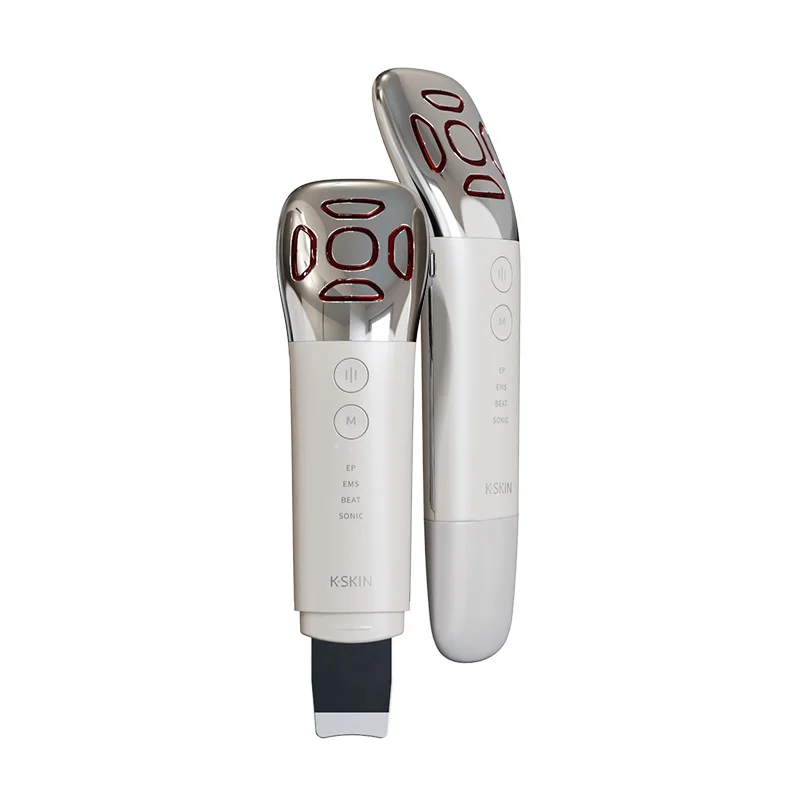 KSKIN Professional Electric Facial Dead Skin Peeling Sonic Cleaning LED Warm Ultrasonic Skin Scrubber