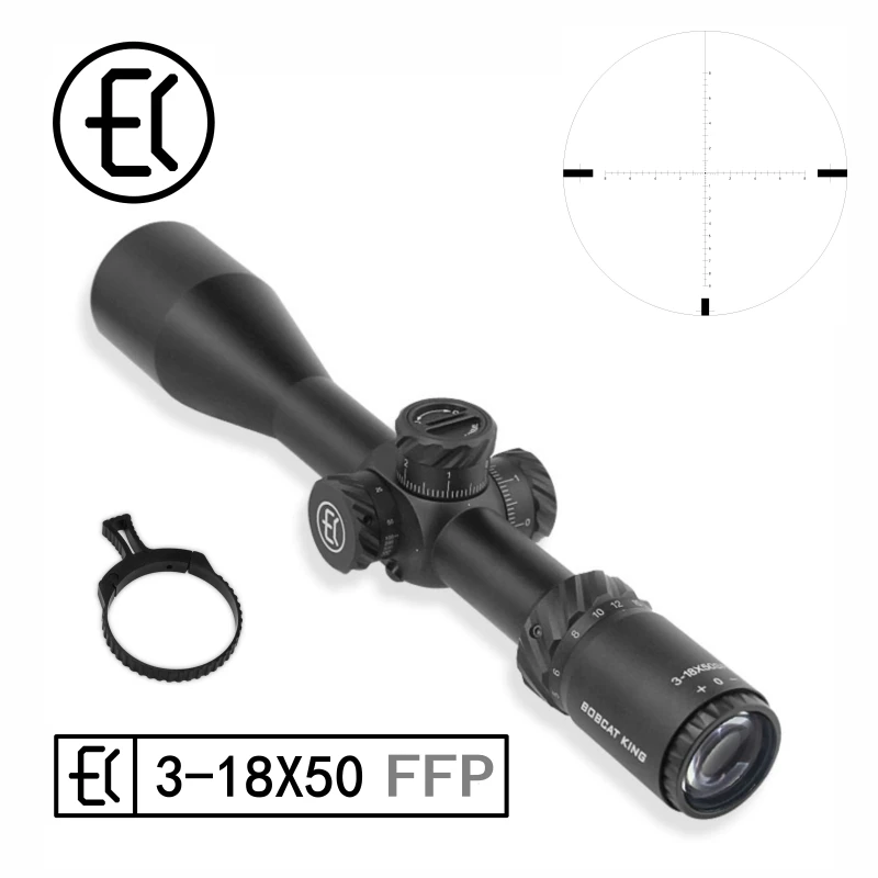 Bobcat King HD 3-18X50 FFP First Focal Plane Side Parallax Air Gun Riflescope Tactical Etched Glass Optical Scope Sniper Sight