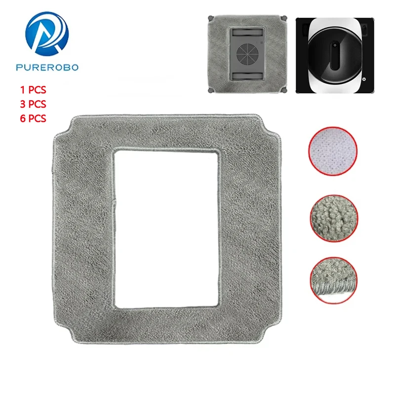 

Window Cleaning Robot Mop Cloth High Quality Wipes Square Clean Wipes Purerobo W-S3 W-S8S W-S3S Window Cleaner Parts Accessories