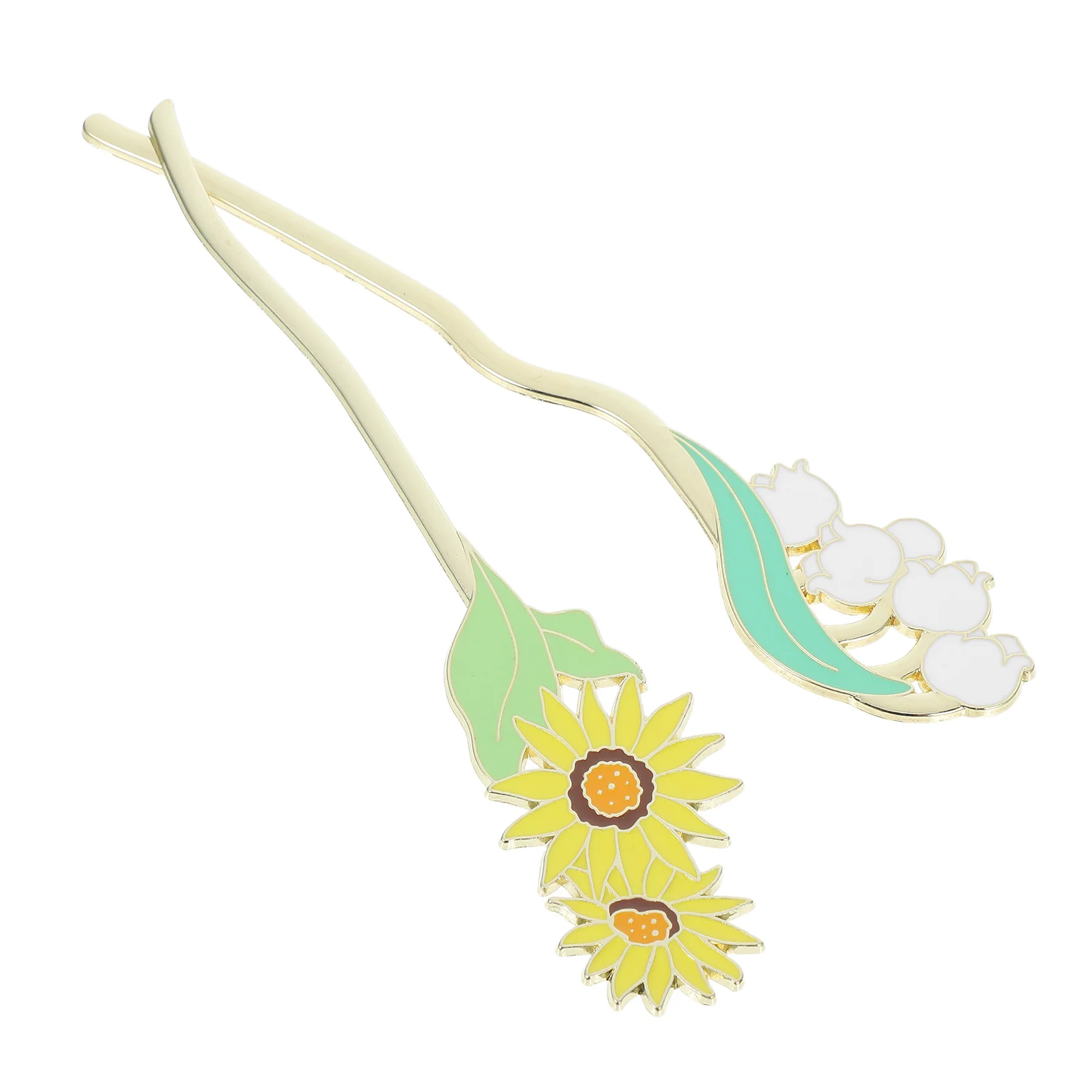 

2 Pcs Flower Bookmark Floral Bookmarks Aesthetic Metal Page Marker for Lovers Cute Accessories Reading