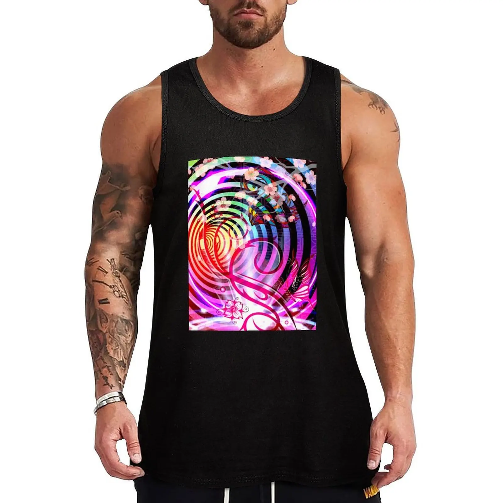 

Lestia's Cherry Blossom Vortex of Divine Love and Light Tank Top sexy clothes men anime t-shirts
