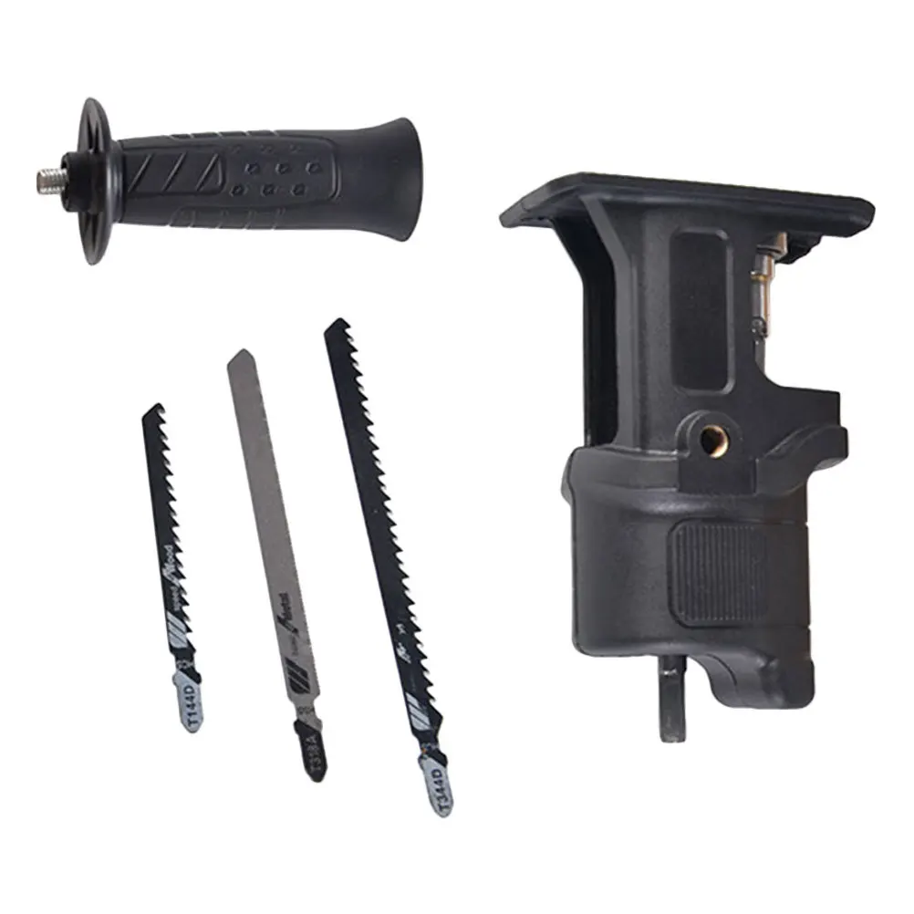 

1Set Electric Reciprocating Saw Converter for Electric Drill Woodworking Cutting Tool Steel Chuck High Efficiency Alloy Blades