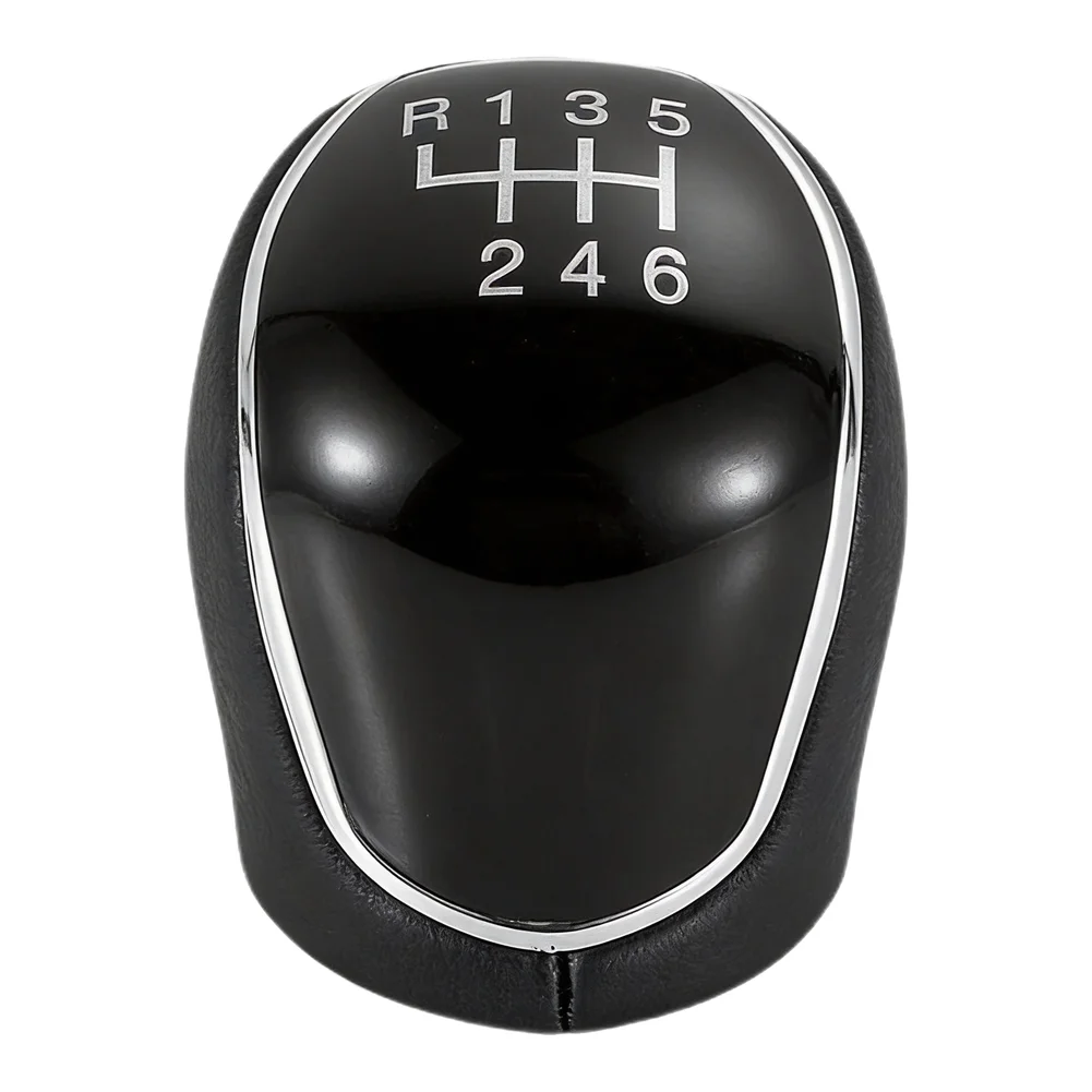 Car Shift Knob Black White Gear Shift Shifter Easy Installation Process Leather Material Quality Control Tested