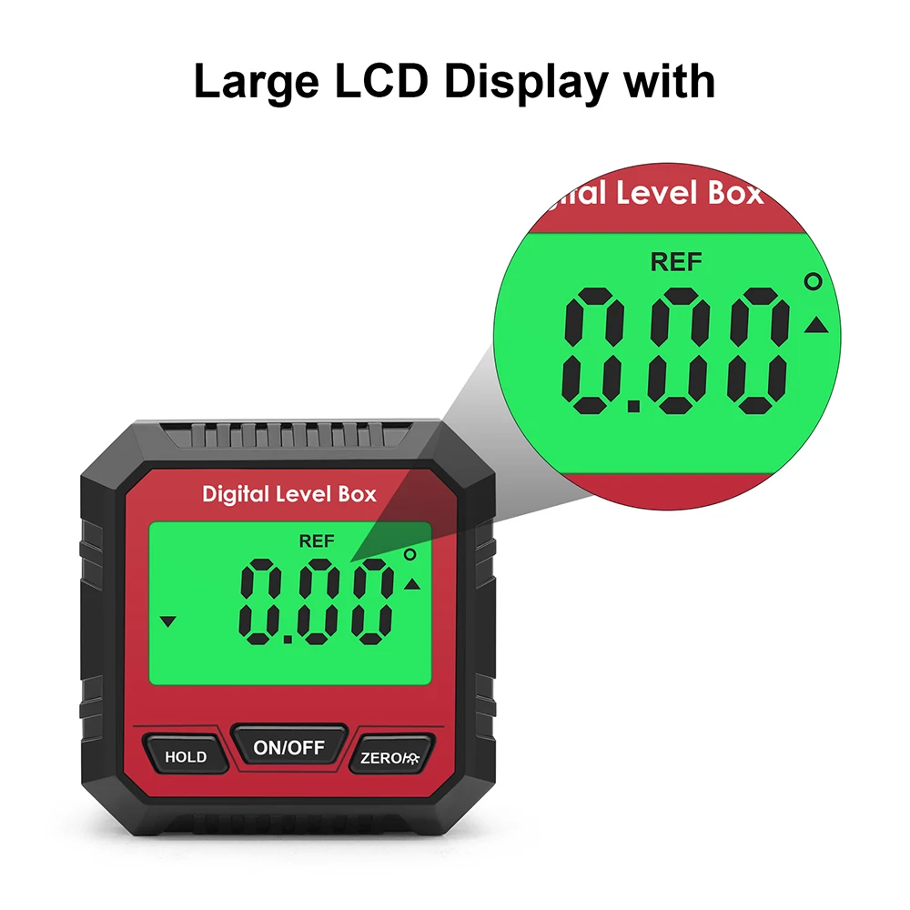 Hoek Gradenboog Universele Magneet 90 Graden Liniaal Digitale Inclinometer Niveaumeter Goniometer Hoek Bevel Tester Meetinstrumenten