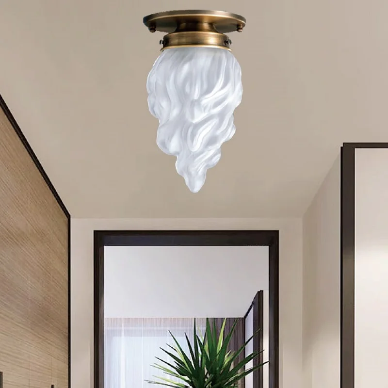 Modern Simple Ceiling Lamp Creative Corridor Staircase Balcony Lamp Aisle Entrance Glass Bedroom Lamp