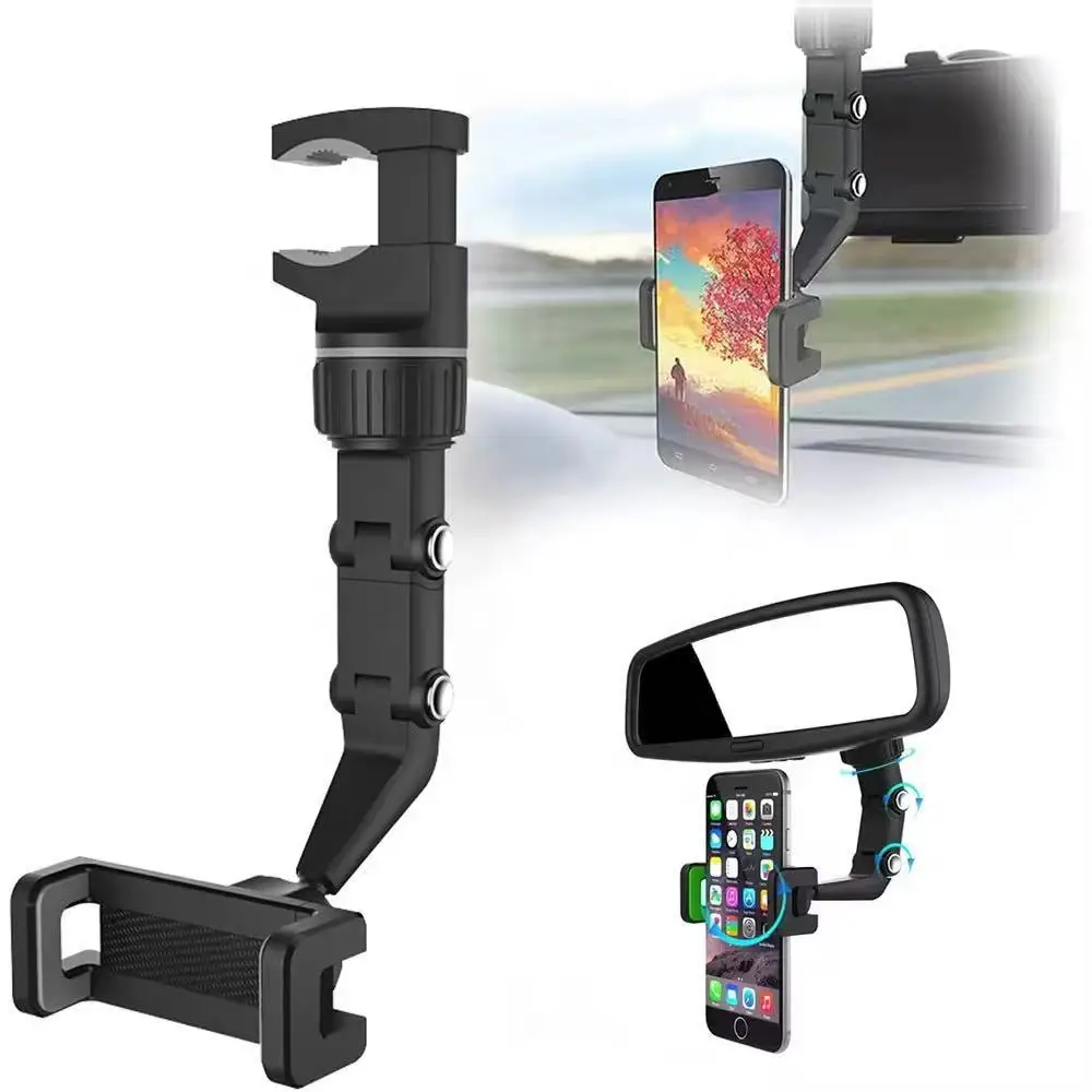 Picture 3: Universal Automotive Mobile Phone Bracket Rearview Mirror Fixed Rotary Adjustment Cross Border Automotive Bracket