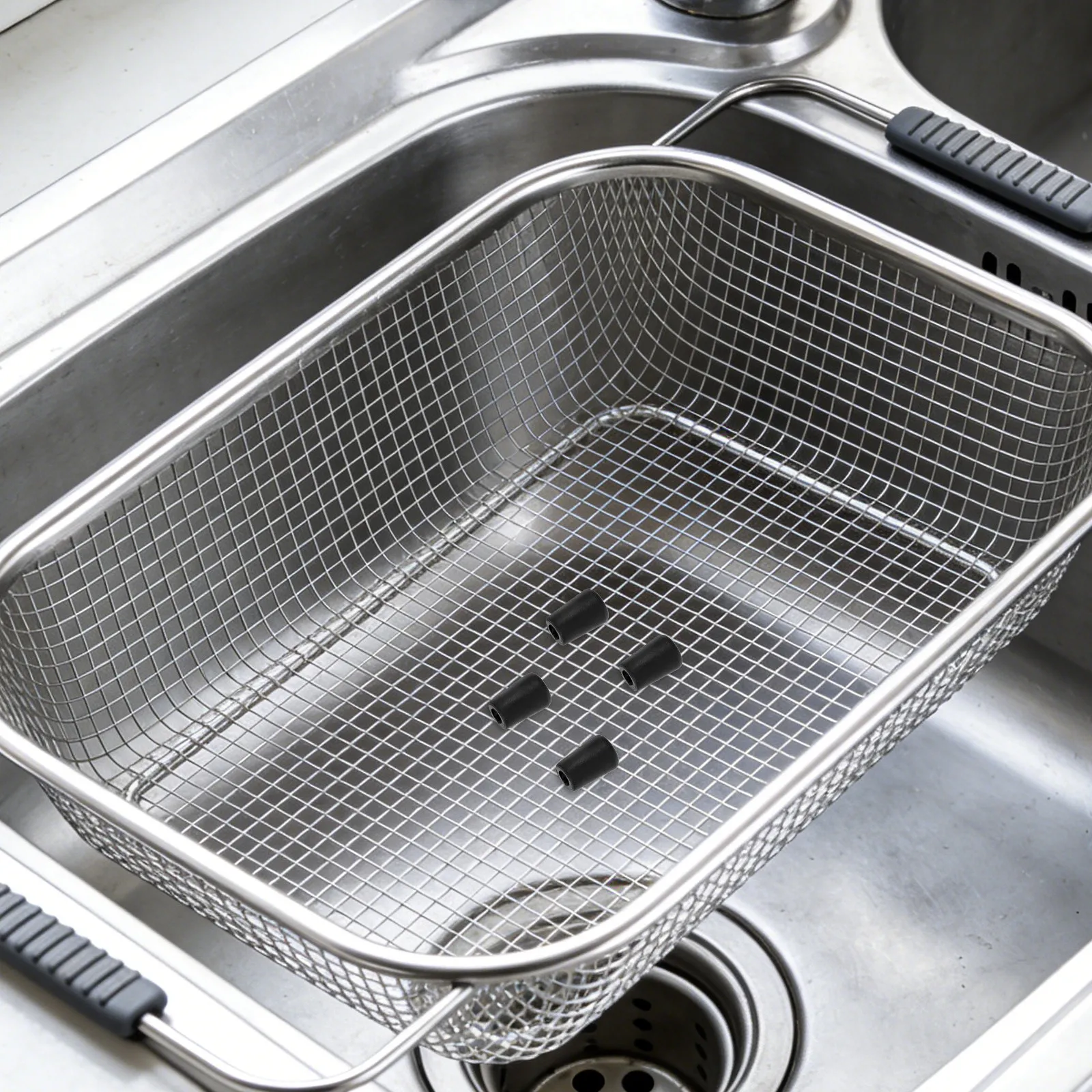 1Set Clear Sink Rack Feet Replacement for Kitchen Sink Grid Wire Racks 3-6Mm Diameter Anti-Slip Noise Dampening Bumpers Scratch
