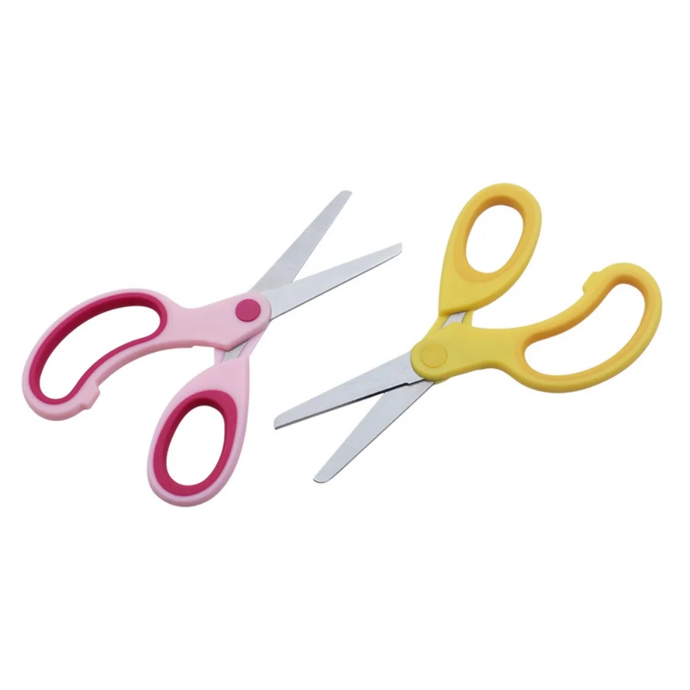 Left-handed Scissors Student Stainless Steel Colorful Cute Scissors Children's Small Scissors Simple Safety Office Scissors