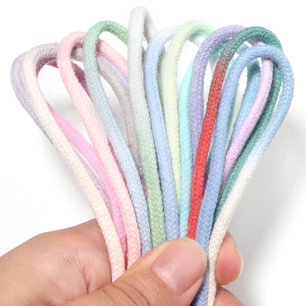 10 Yards 4 mm geflochtene Baumwollschnur mit Farbverlauf für Taschen, Kleidung, Heimtextilien, Dekoration, Telefon, Auto, Hängeseile, DIY-Nähzubehör – Detail 5