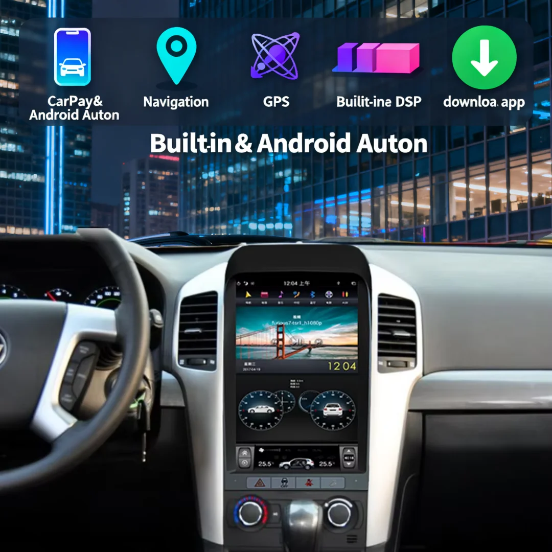 

13,6-дюймовый 4K экран автомобильной магнитолы для Chevrolet Captiva c140 2008-2017, Carplay, GPS, навигация, Android 11, мультимедийный видеоплеер, стереосистема