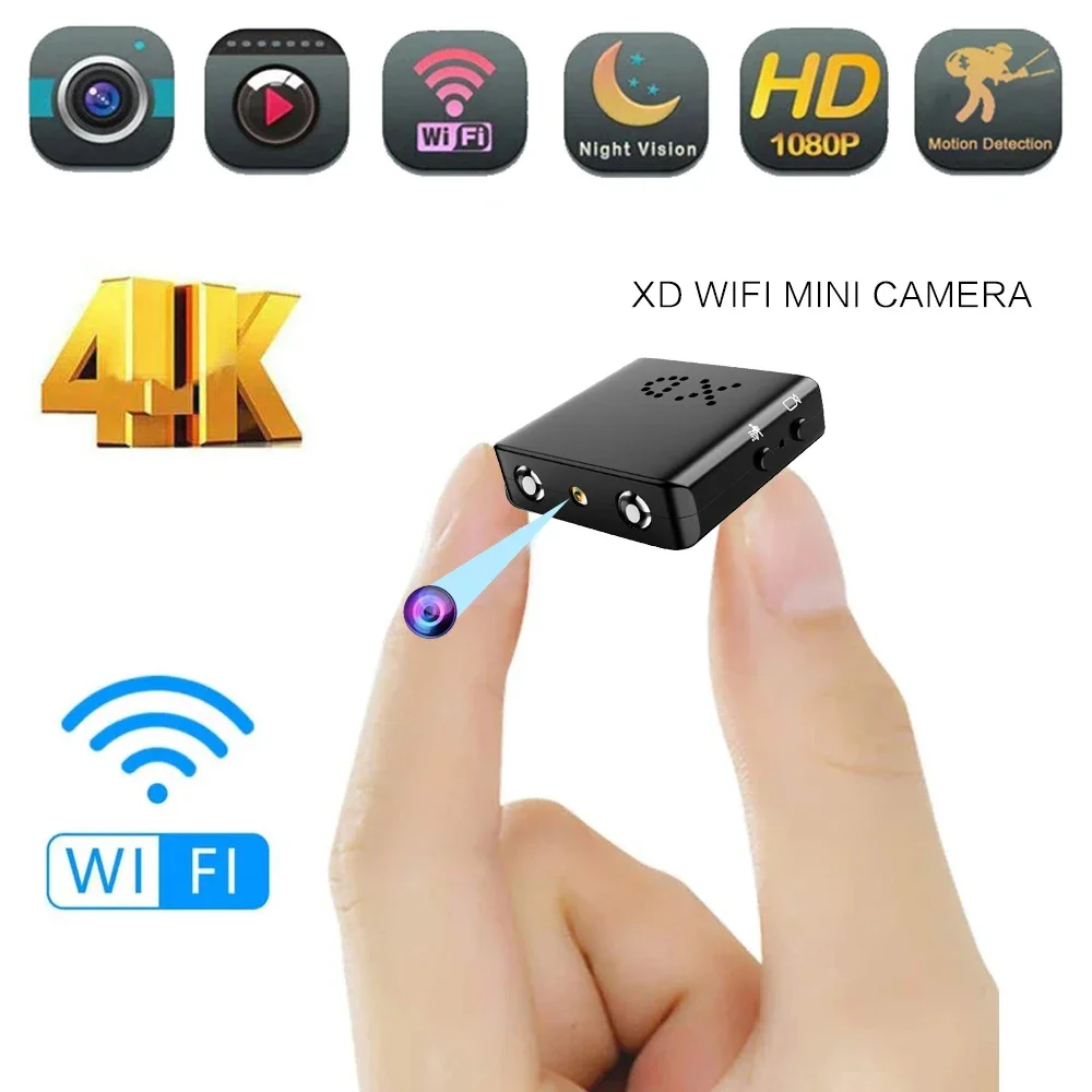 4K Full HD Camera 1080P Mini ip Cam XD WiFi Night Vision Camera IR-CUT Motion Detection Security Camcorder HD Video Recorder