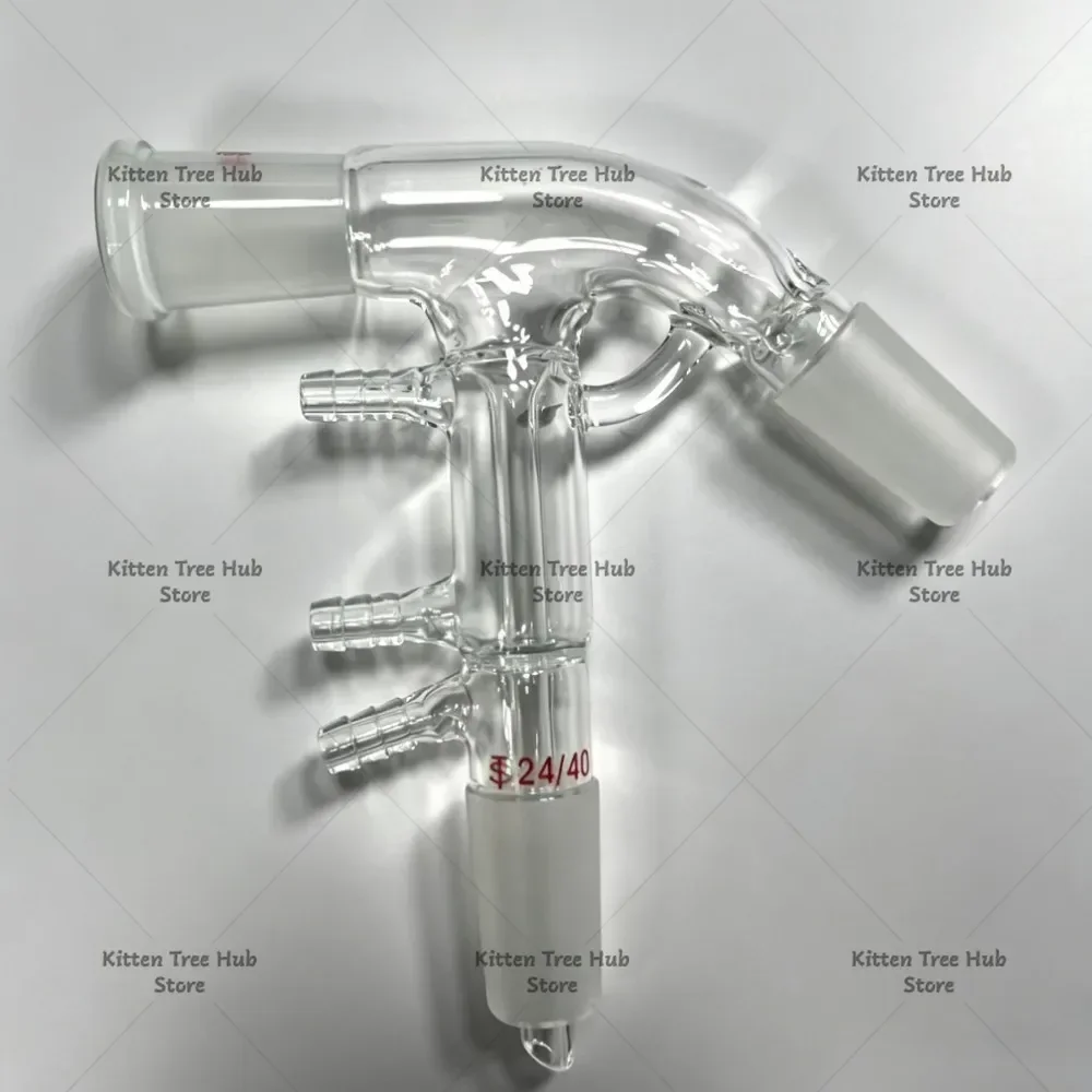 24/40 Borosilicate Glass Micro Distillation Head, Fractional Distillation Apparatus For Chemistry Lab Experiment