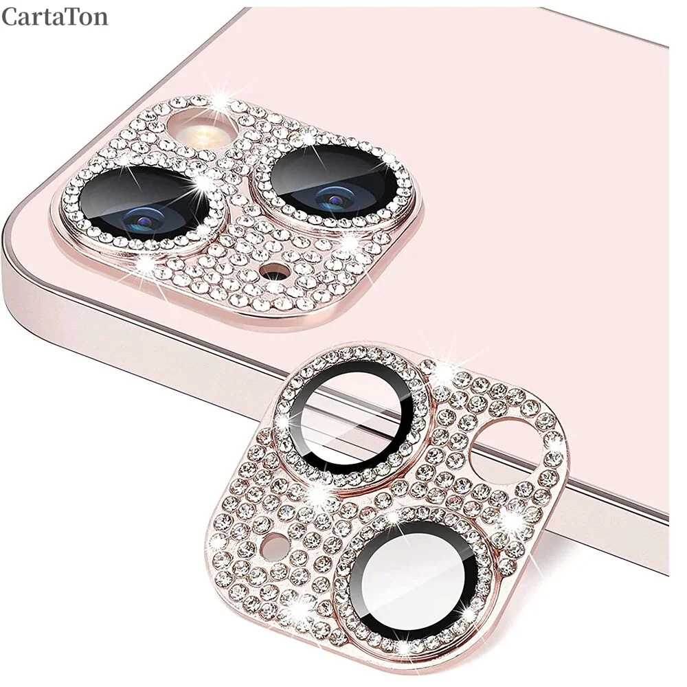 Glitter Diamond Kamera Objektivs chutz Hülle Abdeckung für iPhone 15 14 11 12 16 13 Pro Max Plus 12 13 Mini-Schutz Telefon Zubehör