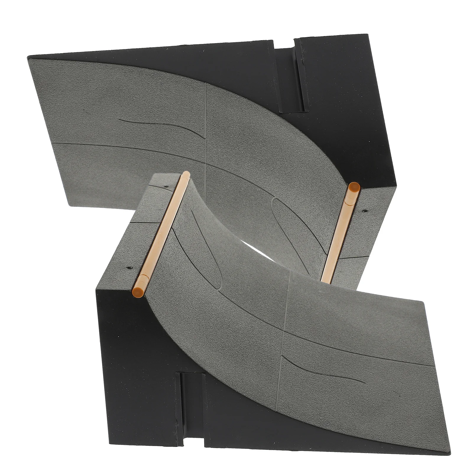 2 قطعة مجموعة منحدر لوح التزلج البلاستيكي حديقة تزلج عقبة لممارسة البراعة منحدر صغير أداة تحدي التزلج