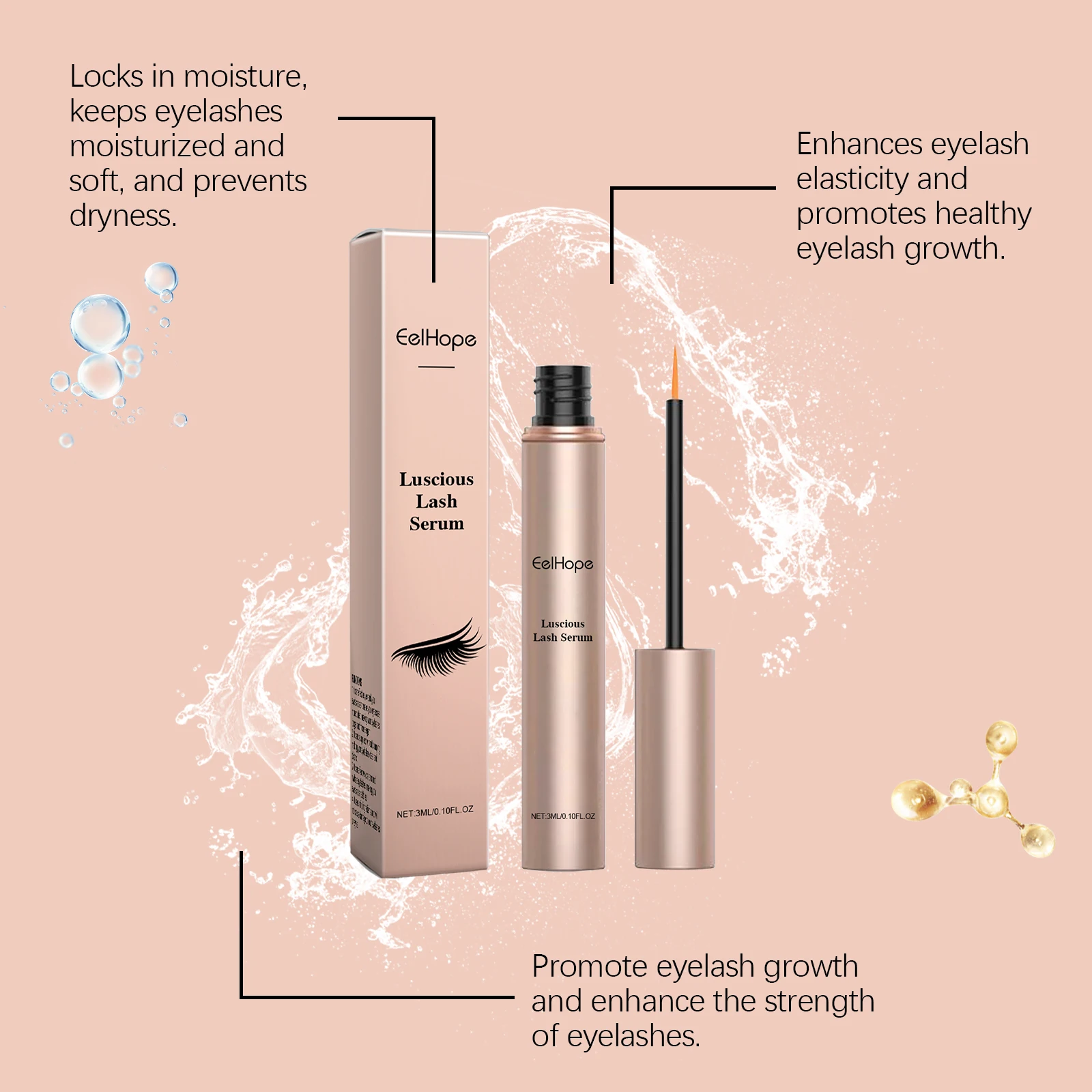 速いまつげの成長血清エンハンサー長く豊かな厚いカーリングまつげトリートメントアイケアメイクアップまつげ根の成長保湿