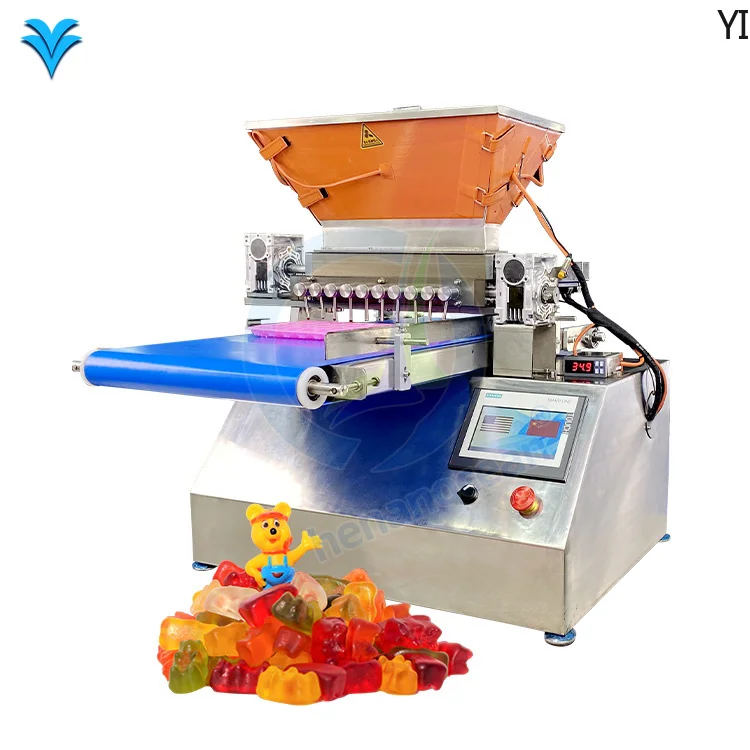 

Small Full Automatic Hard Lollipop Chocolate vitamin soft Candy Depositor Fabrication Bonbon Jelly Gummy Bear Sweet Make Machine