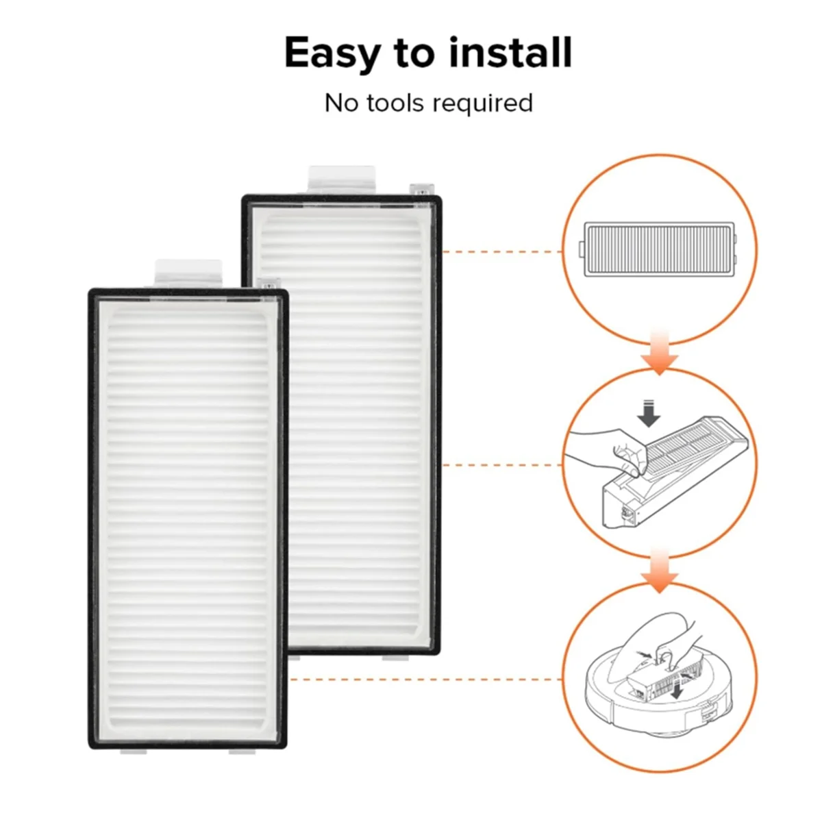 NEW Hepa Filter Accessories for Qrevo Master/Qrevo Slim Self Emptying Robot Vacuum Essential Vacuum Accessories