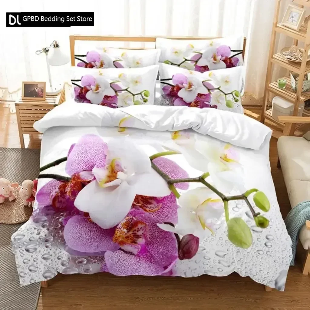 

Flowers Bedding Set Duvet Cover Set 3d Bedding Digital Printing Bed Linen Queen Size Bedding Set Fashion