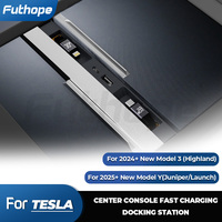 Futhope Docking Station with Telescopic Rope for Tesla Model 3 Y highland juniper Hub Supports Laptop Central Control Splitter