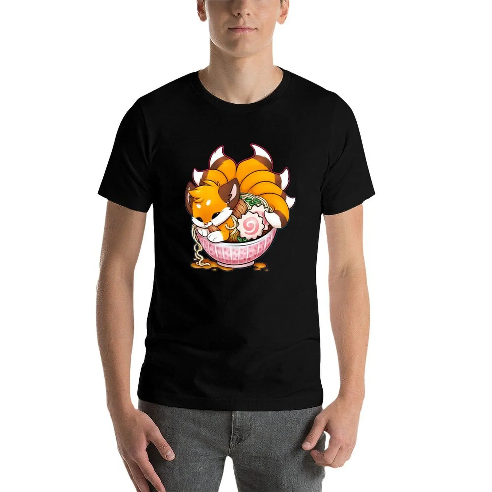 Camiseta Kitsune Udon 2,0, camisetas para hombre, camiseta gráfica para hombre
