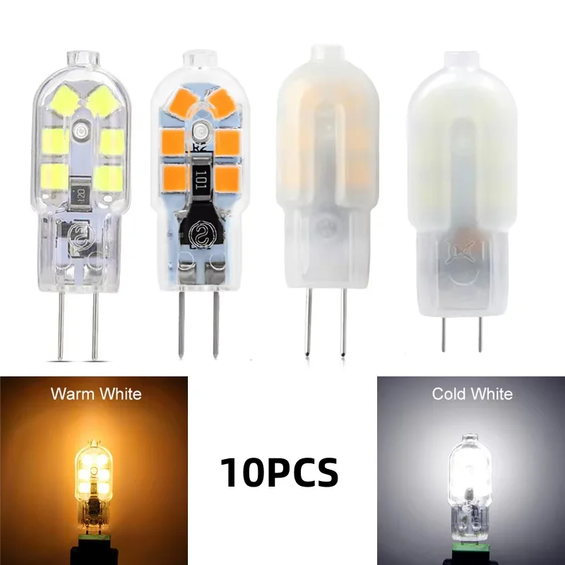 

10pcs Mini G4 LED Light Bulb AC DC 12V 220V 3W LED Lamp 20W Halogen Light Replacement Warm/Cool White 3000-6000K Chandelier Lamp